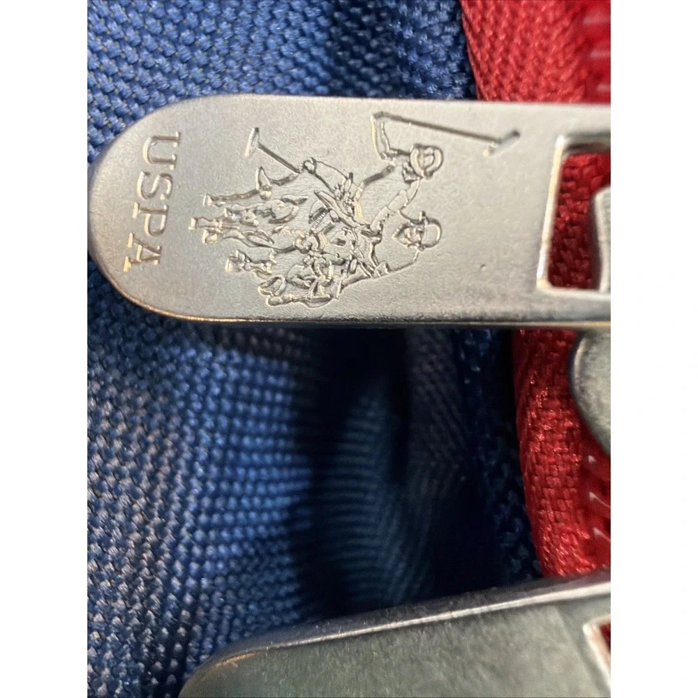 USPolo ASSN Red White And Blue Duffel‎ Bag With Wheels And Handle